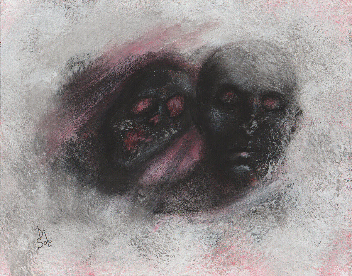 We all carry a shadow — the hidden twin of our soul. This piece is a glimpse into mine: a silent scream of repressed fears, forgotten raw power buried in darkness. It explores the hidden, repressed aspects of the self — both destructive and full of potenti